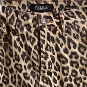 Cheetah Print Bell Bottom Jeans